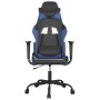 Silla gaming de masaje cuero sintético negro y azul de , Sillones para videojuegos - Ref: Foro24-345399, Precio: 112,12 €, De...