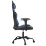 Silla gaming de masaje cuero sintético negro y azul de , Sillones para videojuegos - Ref: Foro24-345399, Precio: 112,12 €, De...