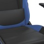 Silla gaming de masaje cuero sintético negro y azul de , Sillones para videojuegos - Ref: Foro24-345399, Precio: 112,12 €, De...