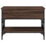 Mesa de centro madera ingeniería metal marrón roble 70x50x50 cm by , Coffee table - Ref: Foro24-845355, Price: 76,23 €, Disco...