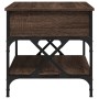 Mesa de centro madera ingeniería metal marrón roble 70x50x50 cm by , Coffee table - Ref: Foro24-845355, Price: 76,23 €, Disco...