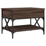 Mesa de centro madera ingeniería metal marrón roble 70x50x50 cm by , Coffee table - Ref: Foro24-845355, Price: 76,23 €, Disco...