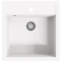 Fregadero de cocina de granito con un seno blanco by , Sinks - Ref: Foro24-144857, Price: 177,98 €, Discount: %