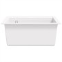 Fregadero de cocina de granito con un seno blanco by , Sinks - Ref: Foro24-144857, Price: 177,98 €, Discount: %