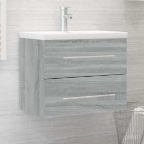 Mueble de baño con lavabo madera contrachapada gris Sonoma von , Badezimmerwaschtische - Ref: Foro24-3120180, Preis: 165,13 €...
