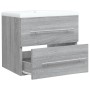 Mueble de baño con lavabo madera contrachapada gris Sonoma von , Badezimmerwaschtische - Ref: Foro24-3120180, Preis: 165,13 €...