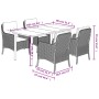 Set comedor de jardín 5 pzas con cojines ratán sintético beige by , Garden sets - Ref: Foro24-3211972, Price: 574,99 €, Disco...