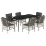 Set comedor jardín 7 pzas y cojines ratán sintético gris claro by , Garden sets - Ref: Foro24-3212171, Price: 771,88 €, Disco...