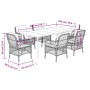 Set comedor jardín 7 pzas y cojines ratán sintético gris claro by , Garden sets - Ref: Foro24-3212171, Price: 771,88 €, Disco...