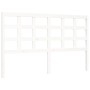 Weißer Massivholzbettrahmen mit Kopfteil 160x200 cm von vidaXL, Betten und Lattenroste - Ref: Foro24-3193997, Preis: 141,96 €...