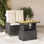 Set comedor de jardín 2 pzas con cojines ratán sintético negro von , Gartensets - Ref: Foro24-3277442, Preis: 233,36 €, Rabat...