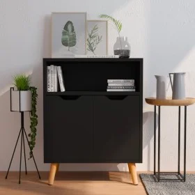 Black engineered wood sideboard 60x30x72 cm by vidaXL, Sideboards - Ref: Foro24-326823, Price: 73,80 €, Discount: %