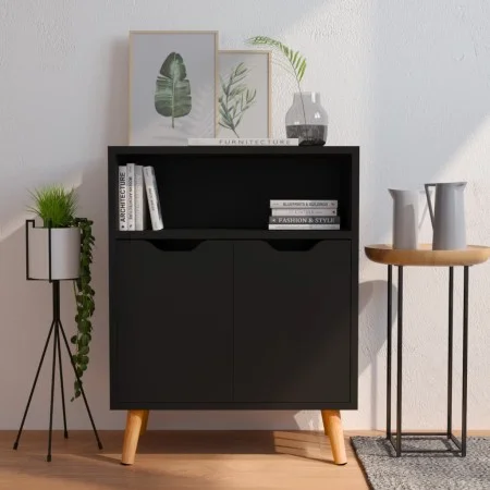 Black engineered wood sideboard 60x30x72 cm by vidaXL, Sideboards - Ref: Foro24-326823, Price: 73,80 €, Discount: %