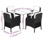 Set comedor de jardín 5 pzas cojines ratán sintético gris claro von , Gartensets - Ref: Foro24-3211998, Preis: 459,96 €, Raba...