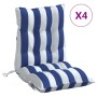 Cojines silla respaldo bajo 4 uds tela Oxford rayas azul blanco von , Kissen für Stühle und Sofas - Ref: Foro24-377717, Preis...