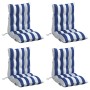 Cojines silla respaldo bajo 4 uds tela Oxford rayas azul blanco von , Kissen für Stühle und Sofas - Ref: Foro24-377717, Preis...