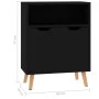 Black engineered wood sideboard 60x30x72 cm by vidaXL, Sideboards - Ref: Foro24-326823, Price: 73,80 €, Discount: %