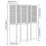 Biombo separador de 5 paneles madera maciza Paulownia blanco von , Raumteiler - Ref: Foro24-358728, Preis: 203,80 €, Rabatt: %