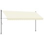 Toldo retráctil de tela y acero crema 400x150 cm by , Awnings - Ref: Foro24-368749, Price: 101,43 €, Discount: %