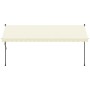 Toldo retráctil de tela y acero crema 400x150 cm by , Awnings - Ref: Foro24-368749, Price: 101,43 €, Discount: %