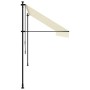 Toldo retráctil de tela y acero crema 400x150 cm by , Awnings - Ref: Foro24-368749, Price: 101,43 €, Discount: %