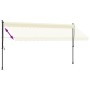 Toldo retráctil de tela y acero crema 400x150 cm by , Awnings - Ref: Foro24-368749, Price: 101,43 €, Discount: %