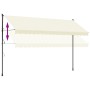 Toldo retráctil de tela y acero crema 400x150 cm by , Awnings - Ref: Foro24-368749, Price: 101,43 €, Discount: %