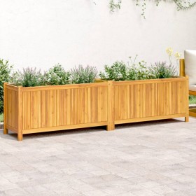 Jardinera con forro madera maciza de acacia 199x38,5x50 cm von , Töpfe und Pflanzgefäße - Ref: Foro24-366443, Preis: 228,58 €...