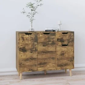 Smoked oak engineered wood sideboard 90x30x72 cm by vidaXL, Sideboards - Ref: Foro24-326821, Price: 105,85 €, Discount: %