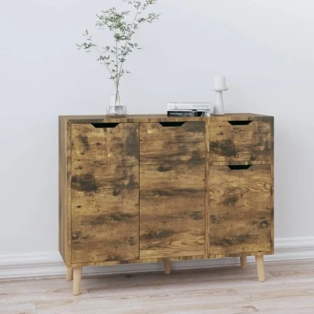 Smoked oak engineered wood sideboard 90x30x72 cm by vidaXL, Sideboards - Ref: Foro24-326821, Price: 105,85 €, Discount: %