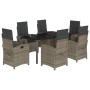 Set comedor jardín 7 pzas y cojines ratán sintético gris von , Gartensets - Ref: Foro24-3212366, Preis: 794,30 €, Rabatt: %