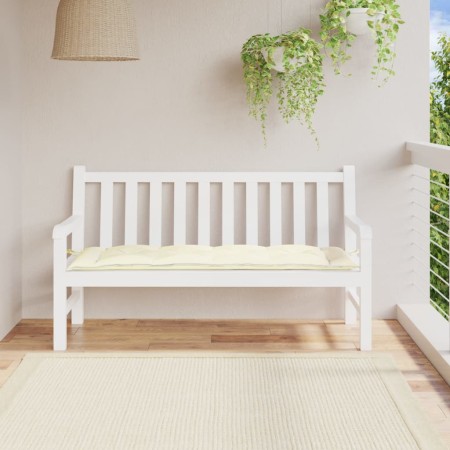 Cojín para banco de jardín tela Oxford crema 150x50x7 cm