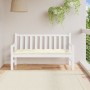 Cojín para banco de jardín tela Oxford crema 150x50x7 cm