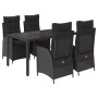 Set de muebles jardín 5 pzas con cojines ratán sintético negro von , Gartensets - Ref: Foro24-3213322, Preis: 653,58 €, Rabat...