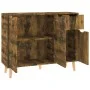 Smoked oak engineered wood sideboard 90x30x72 cm by vidaXL, Sideboards - Ref: Foro24-326821, Price: 105,85 €, Discount: %