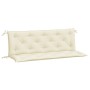 Cojines de banco de jardín 2 uds blanco crema 150x50x7 cm von , Kissen für Stühle und Sofas - Ref: Foro24-361699, Preis: 60,2...