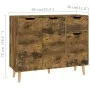 Smoked oak engineered wood sideboard 90x30x72 cm by vidaXL, Sideboards - Ref: Foro24-326821, Price: 105,85 €, Discount: %