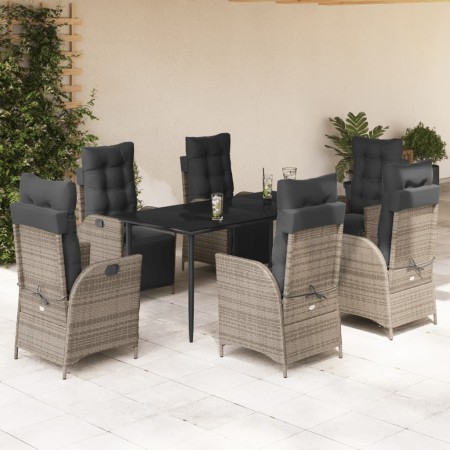 Set comedor jardín 7 pzas y cojines ratán sintético gris von , Gartensets - Ref: Foro24-3213424, Preis: 896,51 €, Rabatt: %