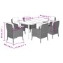 Set comedor de jardín 7 pzas con cojines ratán sintético beige by , Garden sets - Ref: Foro24-3211987, Price: 790,82 €, Disco...