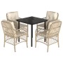 Set comedor de jardín 5 pzas con cojines ratán sintético beige by , Garden sets - Ref: Foro24-3212146, Price: 471,78 €, Disco...