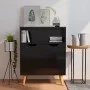 Hochglanzschwarzes Sideboard aus Holzwerkstoff, 60 x 30 x 72 cm von vidaXL, Sideboards - Ref: Foro24-326829, Preis: 75,94 €, ...