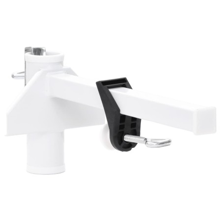 Abrazadera de sombrilla para balcón acero blanco 38 mm by , Parasol accessories - Ref: Foro24-4003385, Price: 24,27 €, Discou...
