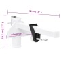 Abrazadera de sombrilla para balcón acero blanco 38 mm by , Parasol accessories - Ref: Foro24-4003385, Price: 24,27 €, Discou...