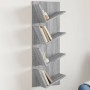 Estantería de pared 4 niveles gris Sonoma 33x16x90 cm von , Regale und Regale - Ref: Foro24-840721, Preis: 35,74 €, Rabatt: %