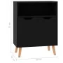 Hochglanzschwarzes Sideboard aus Holzwerkstoff, 60 x 30 x 72 cm von vidaXL, Sideboards - Ref: Foro24-326829, Preis: 75,94 €, ...