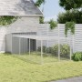 Caseta perros con corral acero galvanizado gris 153x396x110 cm von , Hundehütten - Ref: Foro24-3214223, Preis: 335,68 €, Raba...