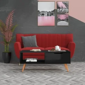 Glossy black engineered wood coffee table 100x49.5x43 cm by vidaXL, Coffee table - Ref: Foro24-326793, Price: 70,76 €, Discou...