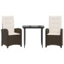 Set comedor de jardín 3 piezas y cojines ratán sintético marrón von , Gartensets - Ref: Foro24-3212330, Preis: 338,74 €, Raba...