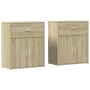 Aparador de madera de ingeniería 2 uds roble Sonoma 60x31x70 cm von , Sideboards - Ref: Foro24-3276548, Preis: 129,12 €, Raba...