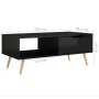 Glänzend schwarzer Couchtisch aus Holzwerkstoff, 100 x 49,5 x 43 cm von vidaXL, Couchtisch - Ref: Foro24-326793, Preis: 70,76...